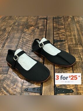 Amazon Black Flats with Buckle